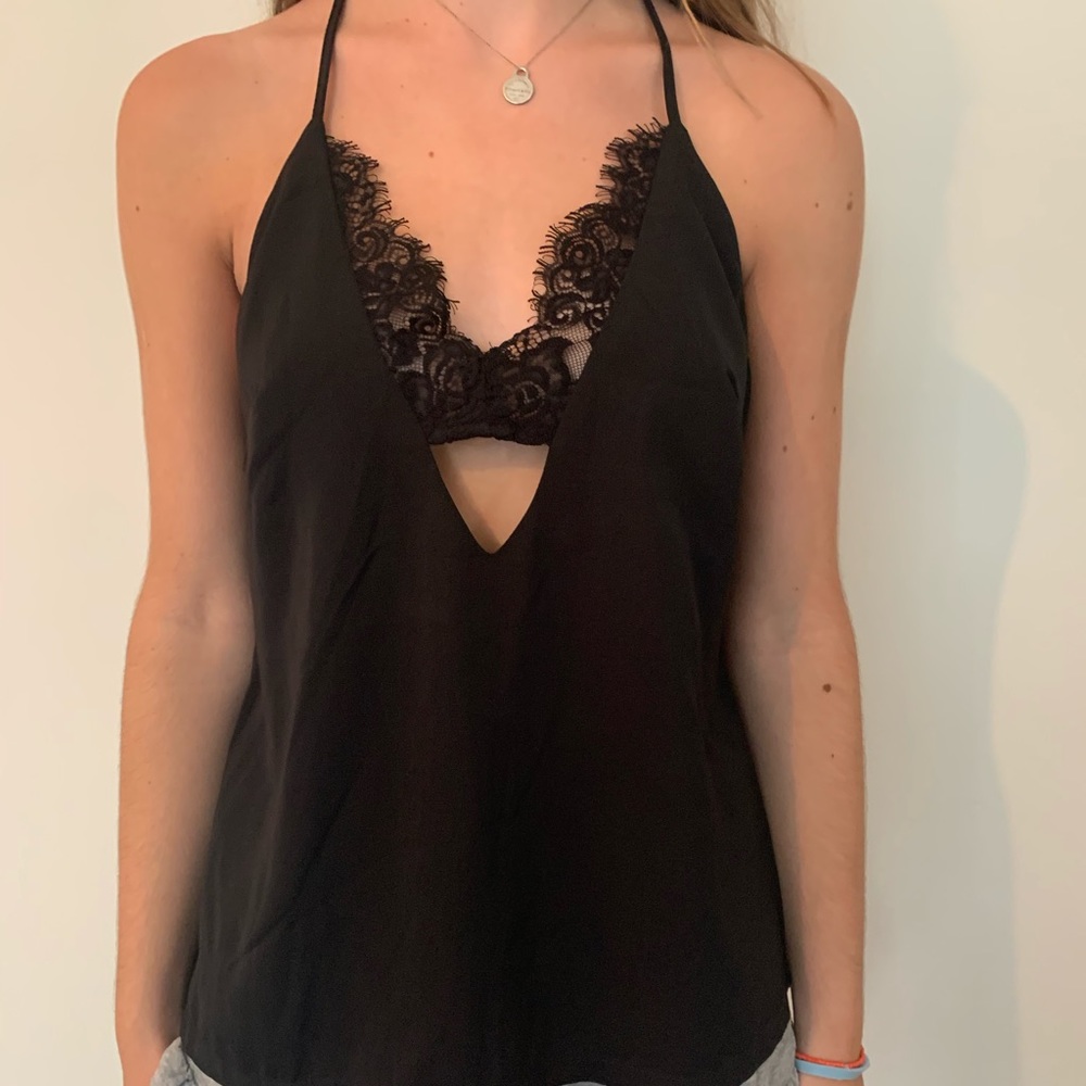 Missguided Black Lace Cami